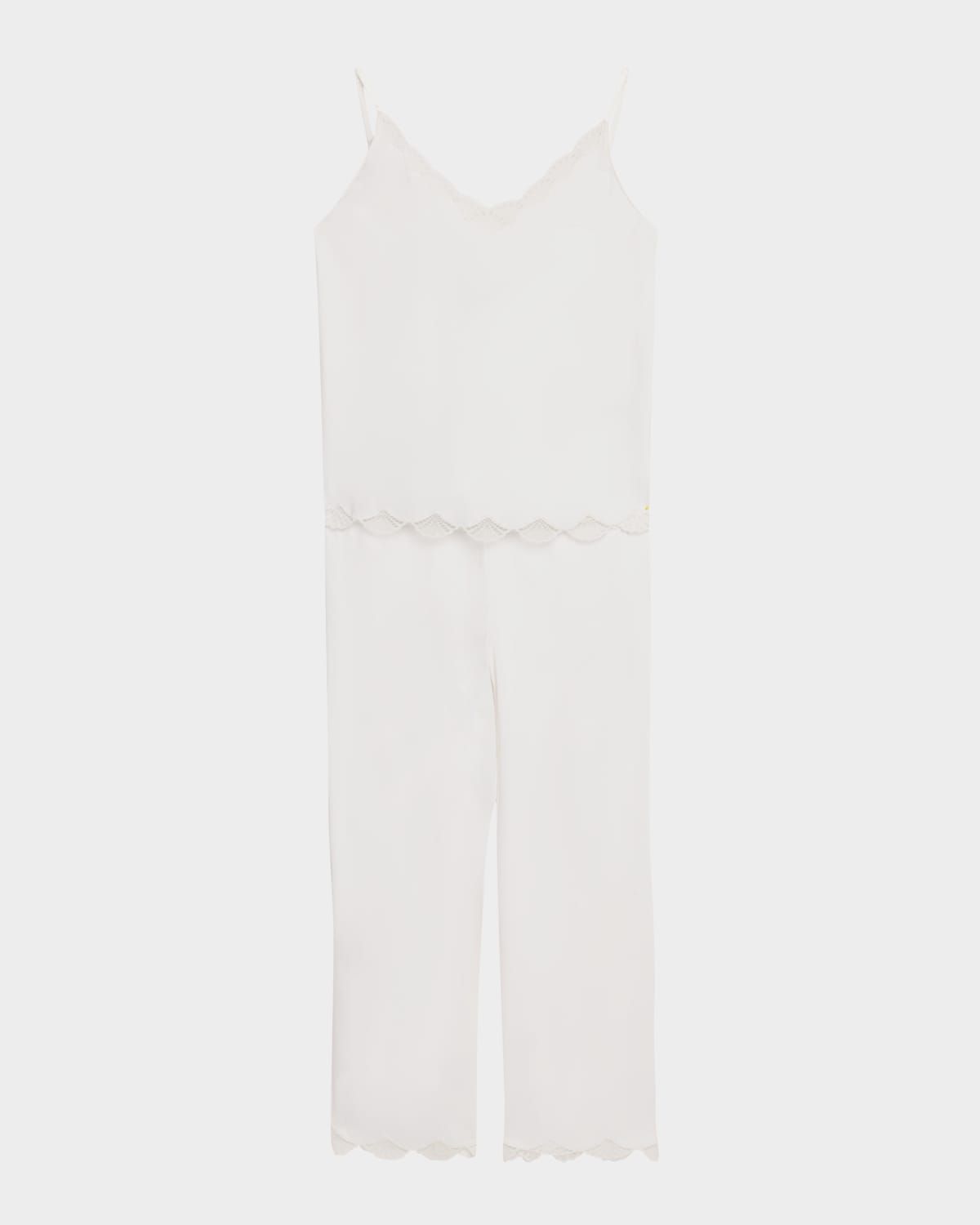 Bliss Serenity Lace-Trim Cotton Pajama Set