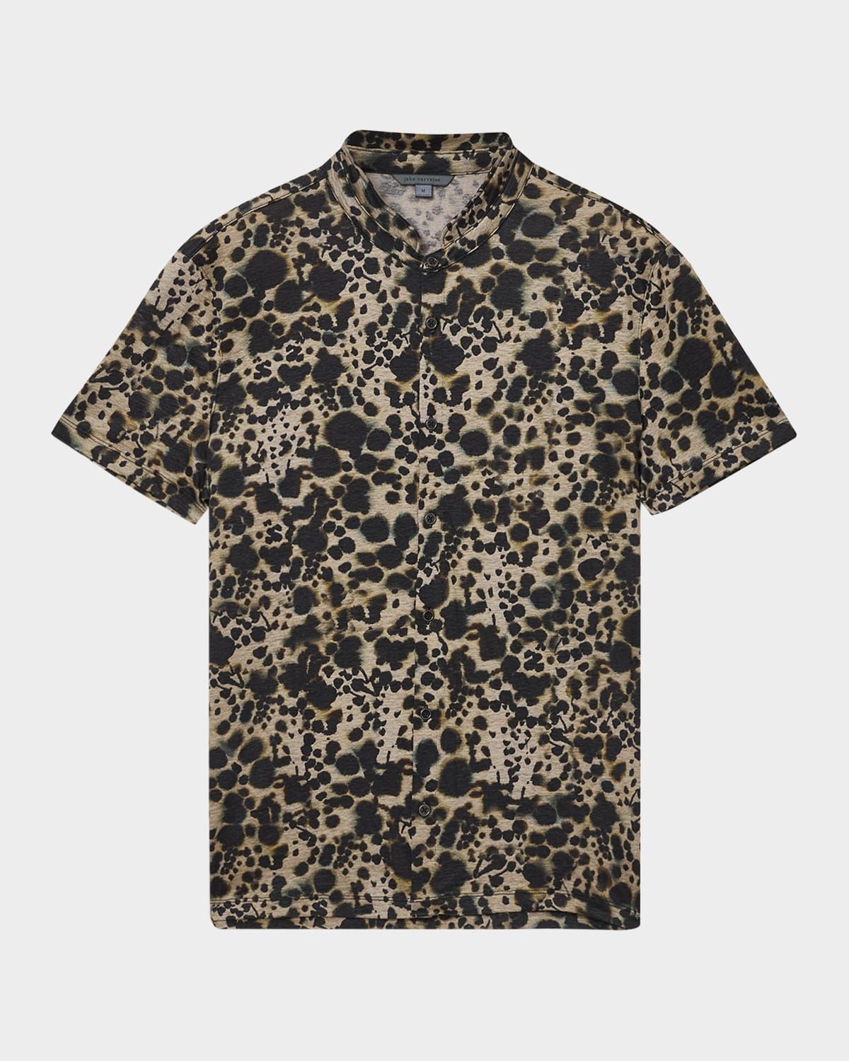 Men & apos;s Marini Band-Collar Short-Sleeve Shirt