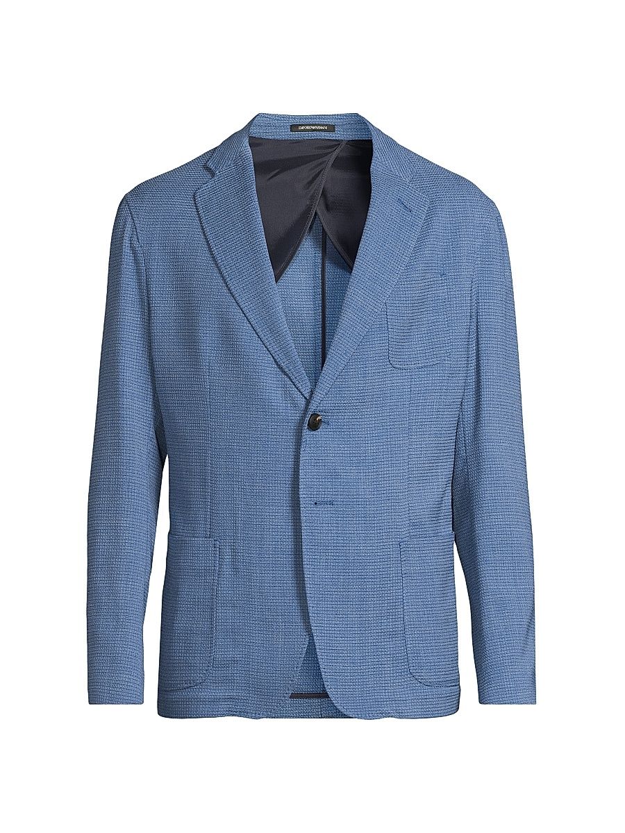 Men's Textured Sport Coat - Blue - Size 38
