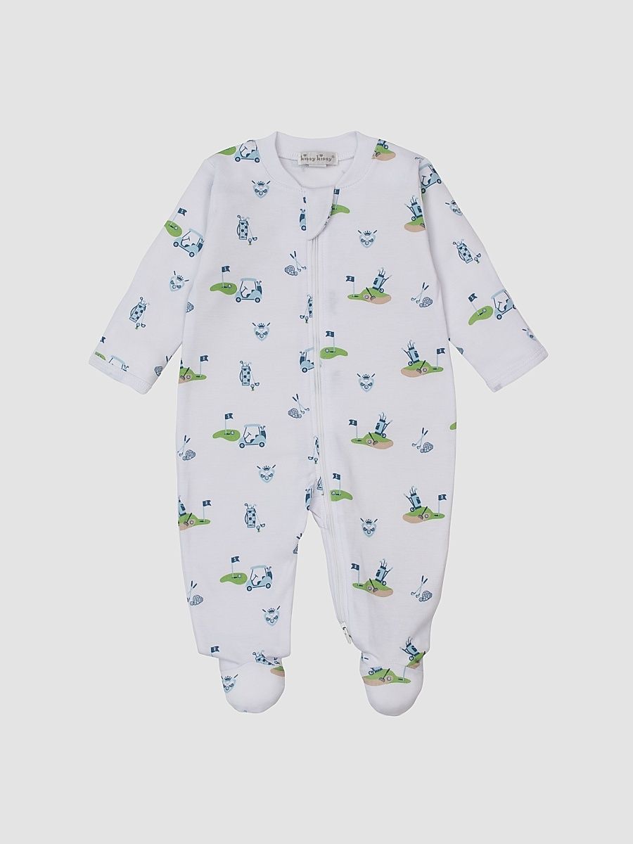 Baby Boy's Golf Championship Footie - Multi Blue - Size Newborn