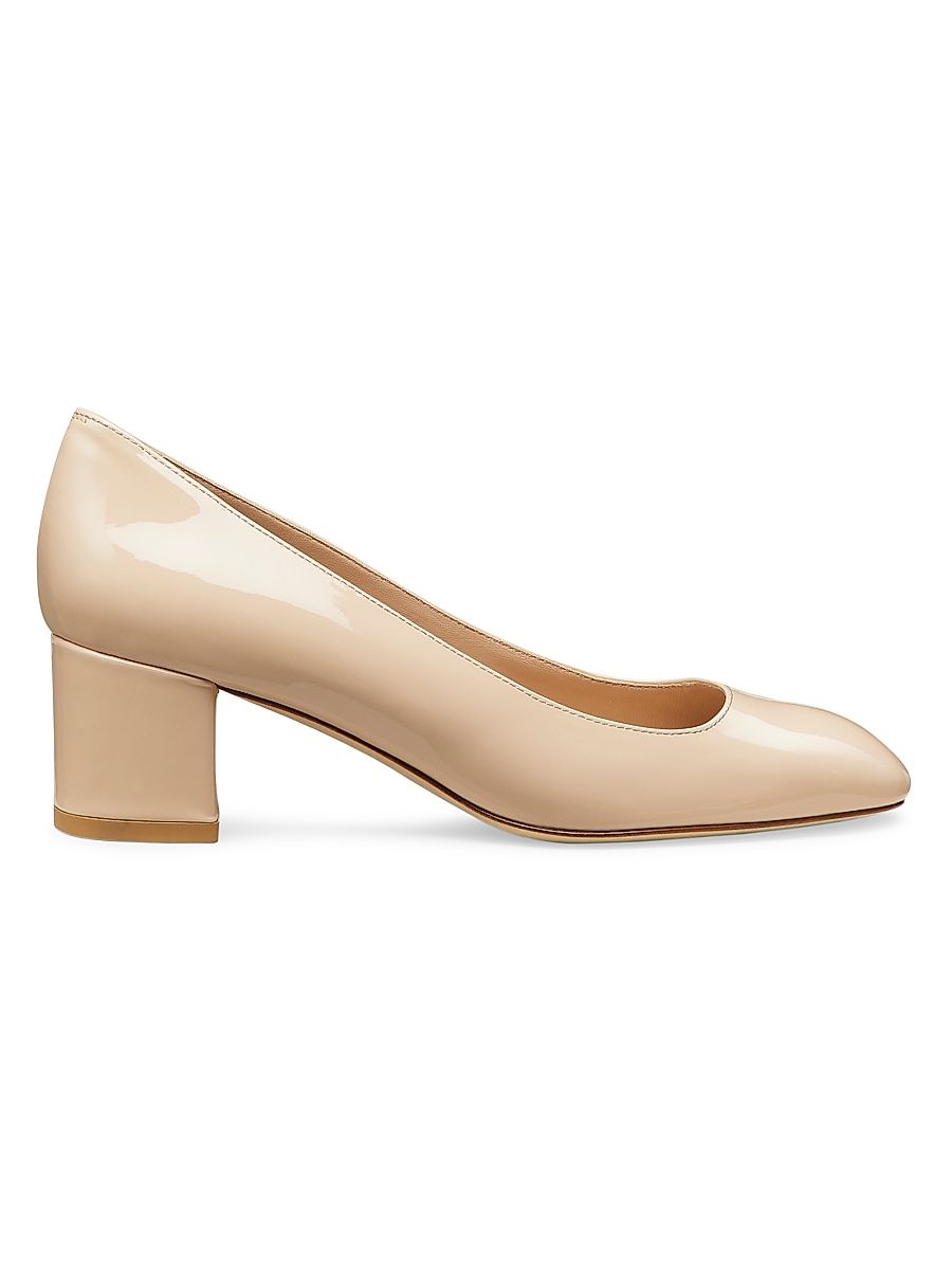 Women's Maeve Patent Leather 50MM Pumps - Barely Beige - Size 7.5
