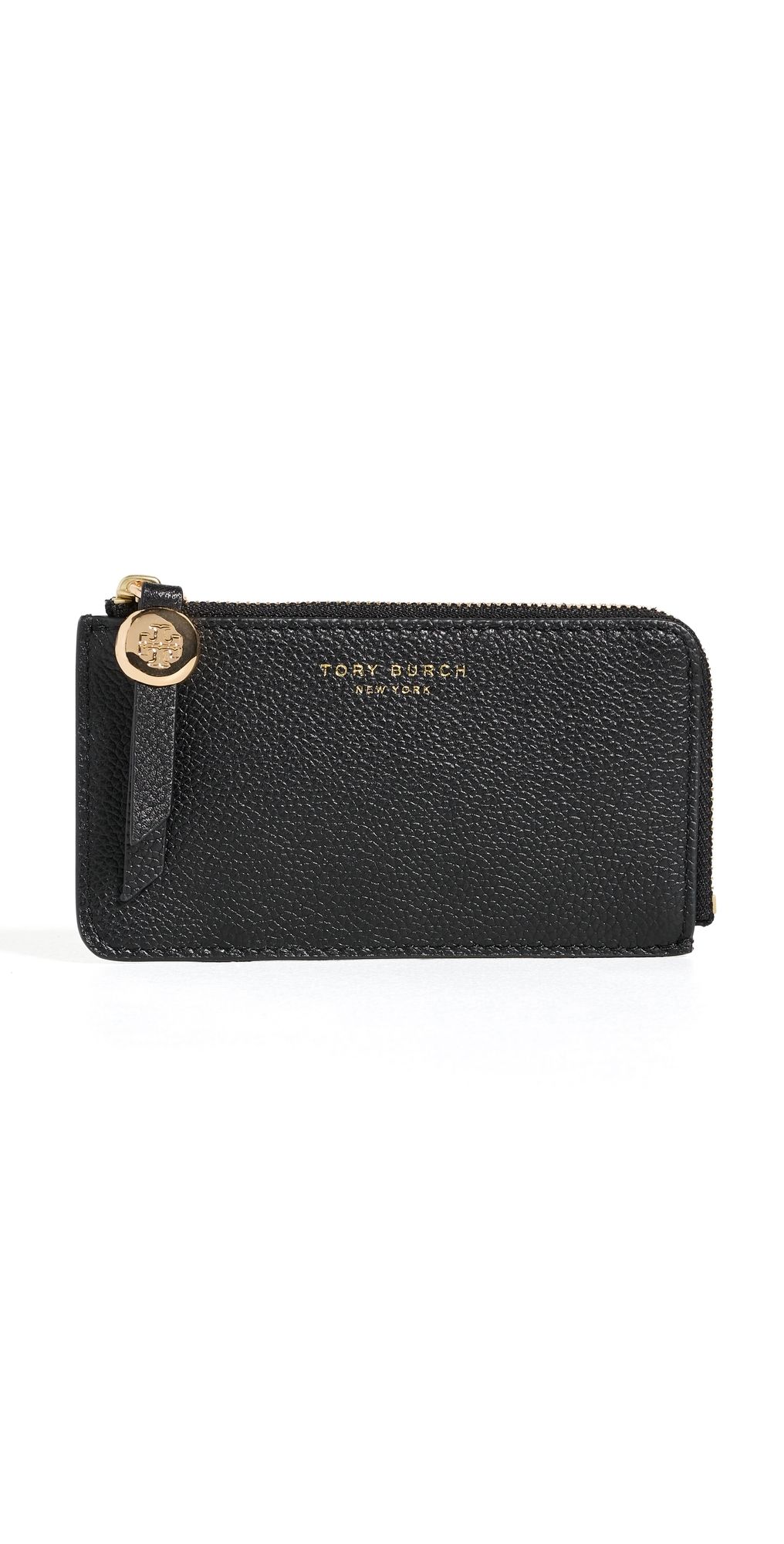 Tory Burch Romy Zip Card Case Black One Size