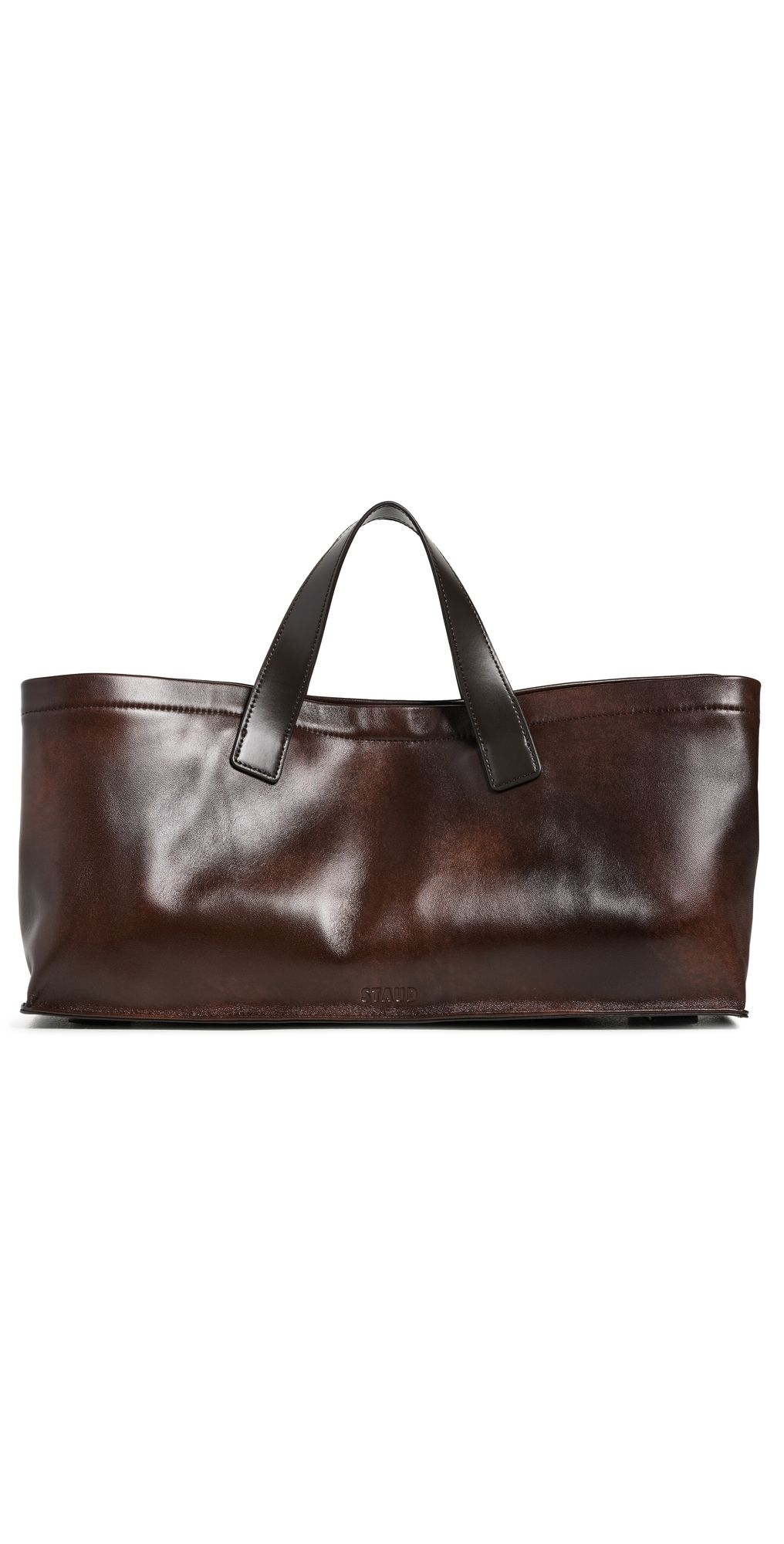 STAUD Port Tote Bag ESPRESSO DISTRESSED One Size
