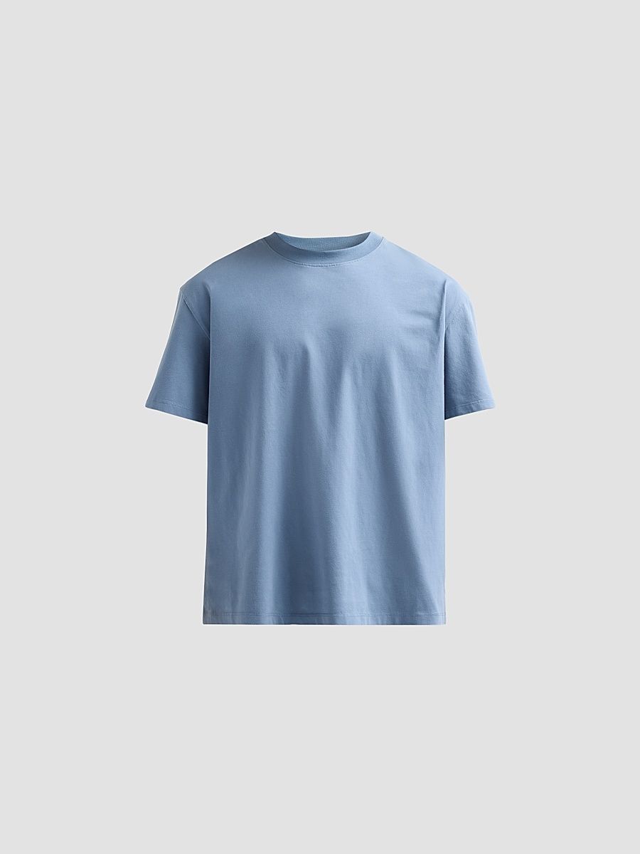 Men's Daydreaming Logo-Appliqué Cotton Boxy T-Shirt - Steel Blue - Size XS