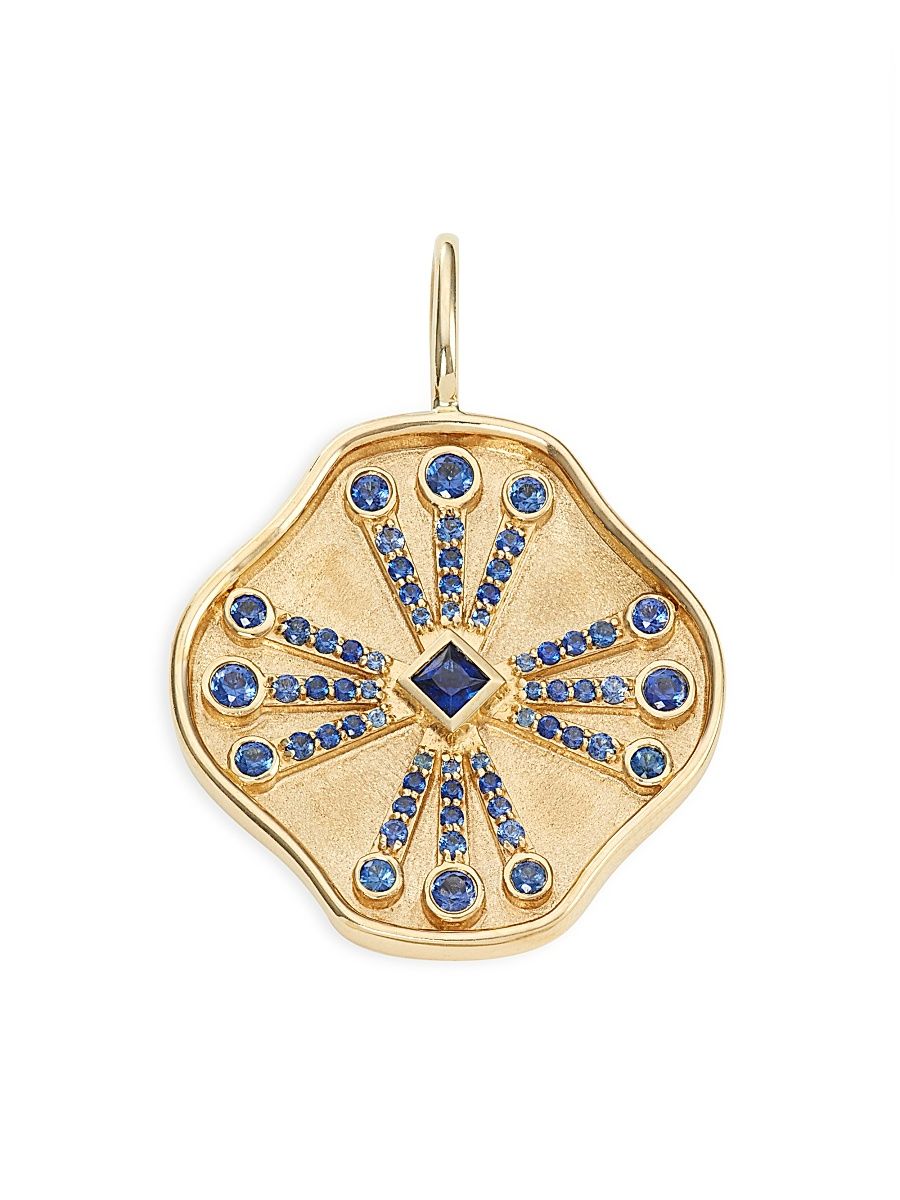 Women's Desert Rising Guiding Light 14K Yellow Gold & Blue Sapphire Pendant - Sapphire
