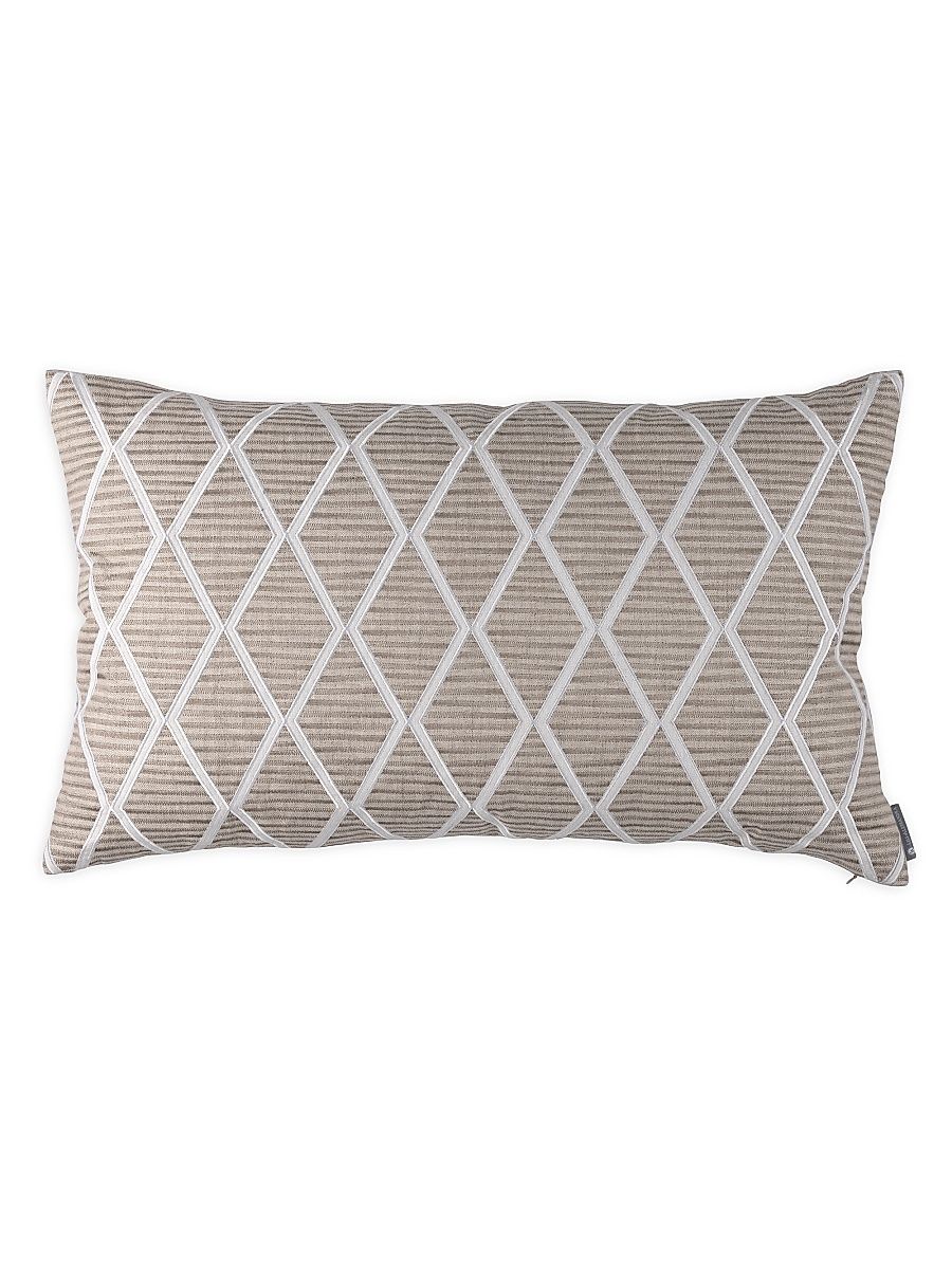 Large Brook Rectangle Pillow - Natural And White - Size 18 x 30