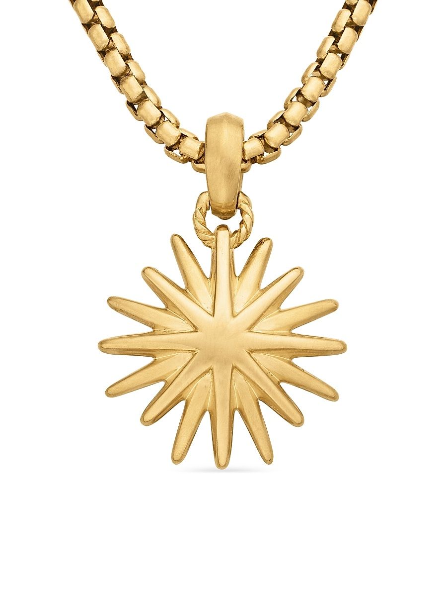 Women's Starburst Charm in 18K Yellow Gold, 21.5MM - Gold