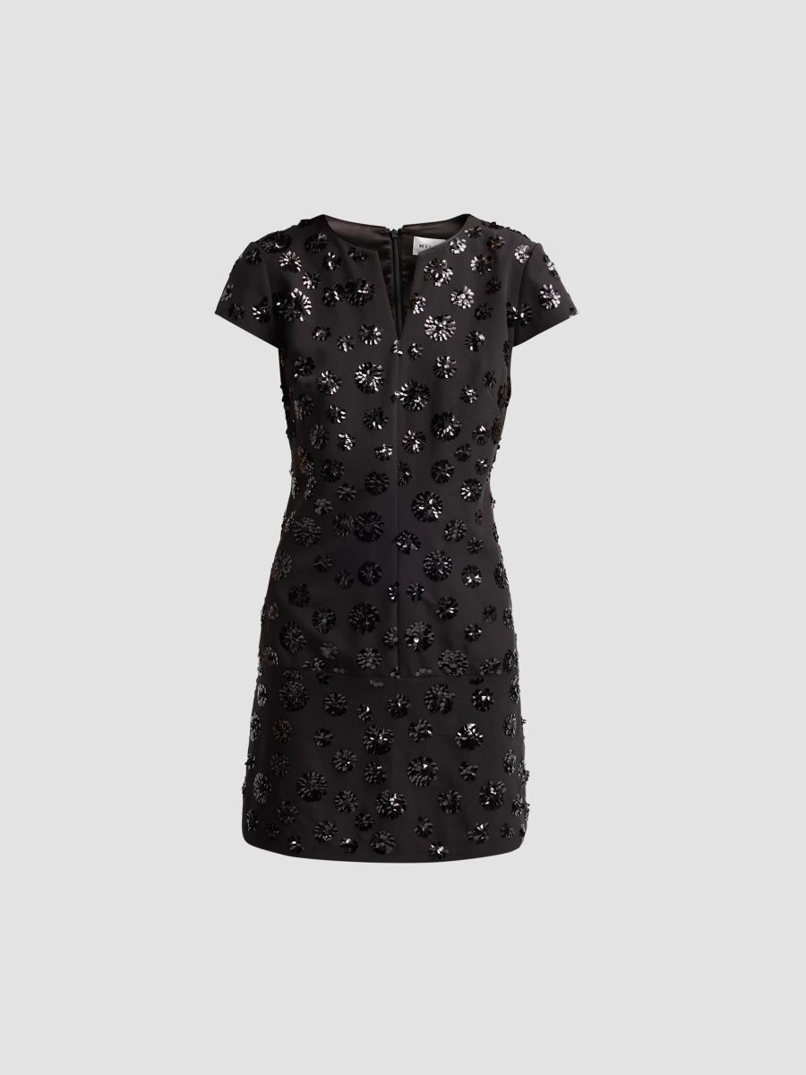 Milly Women's Pat Sequined Mini Dress - Black - Size 8