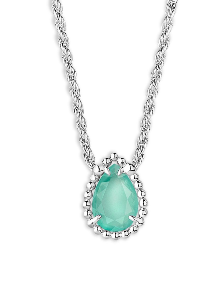 Boucheron Women's Serpent Bohème 18K White Gold, Aquaprase & 0.03 TCW Diamond Extra Small Pendant Necklace - White Gold