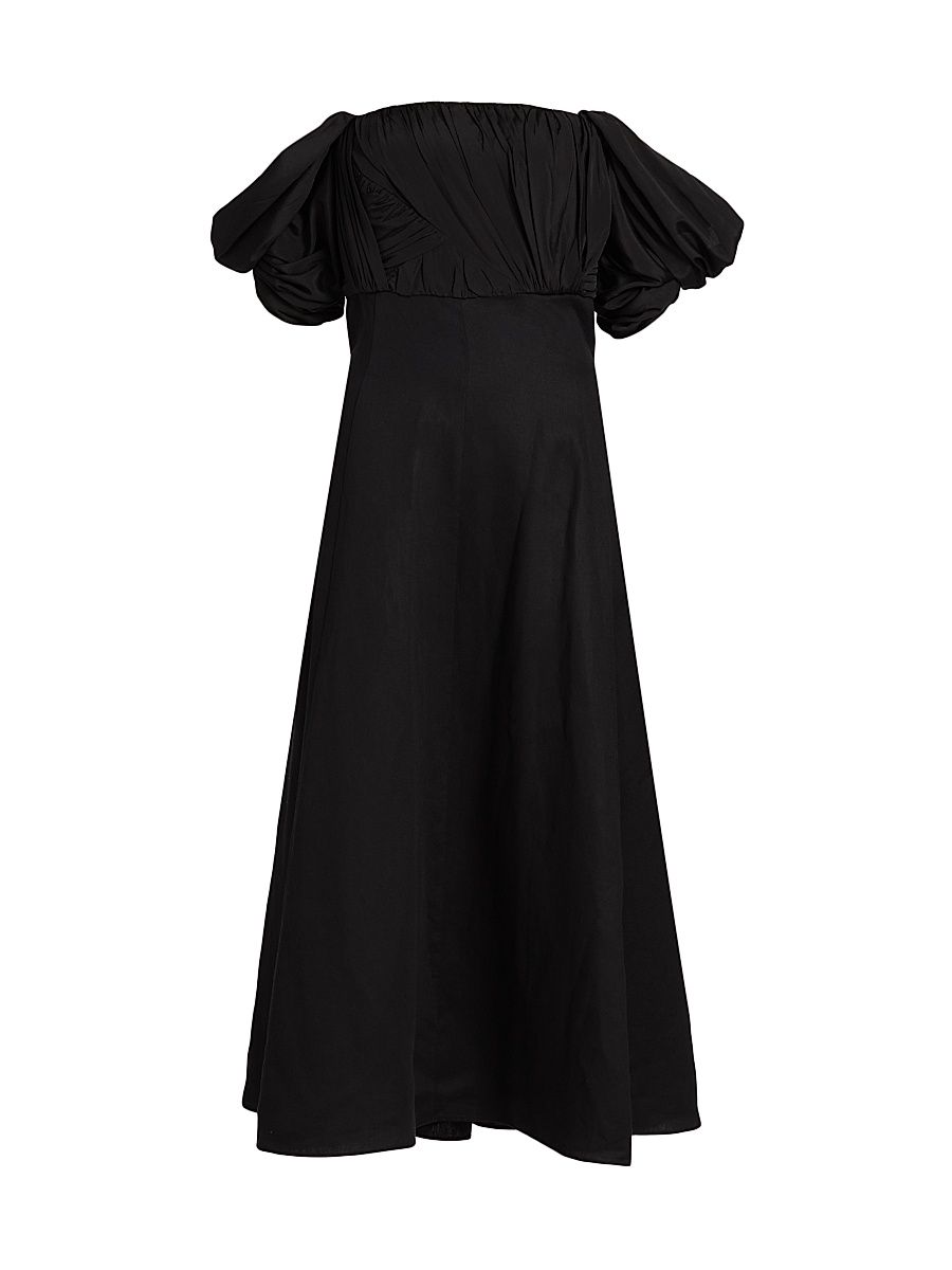 Women's Frankie Bardot Sculpted Midi-Dress - Black - Size 12