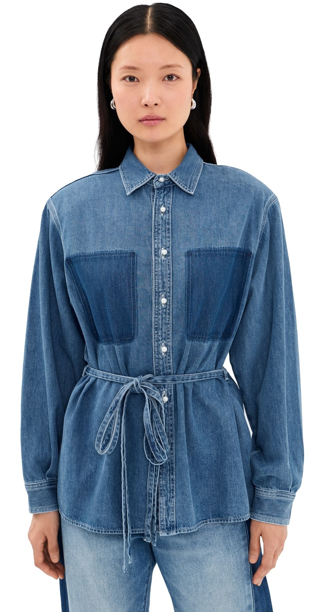 FRENKEN Lee Men's Denim Shirt Blue Denim 38