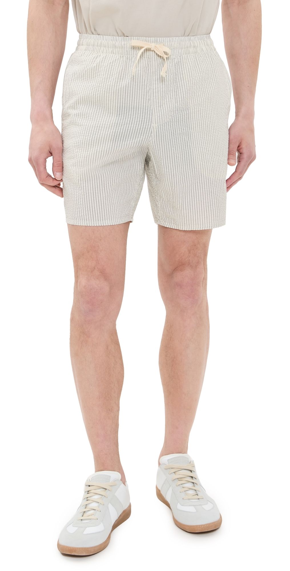 Rhythm Seersucker Jam Shorts 7 Natural 32