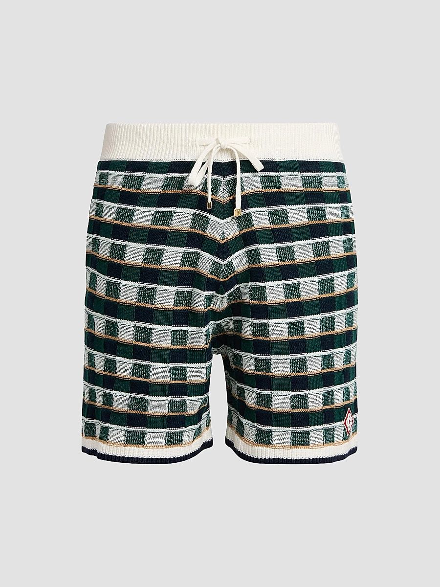 Men's Mosaic Cotton Knit Shorts - Size XXL
