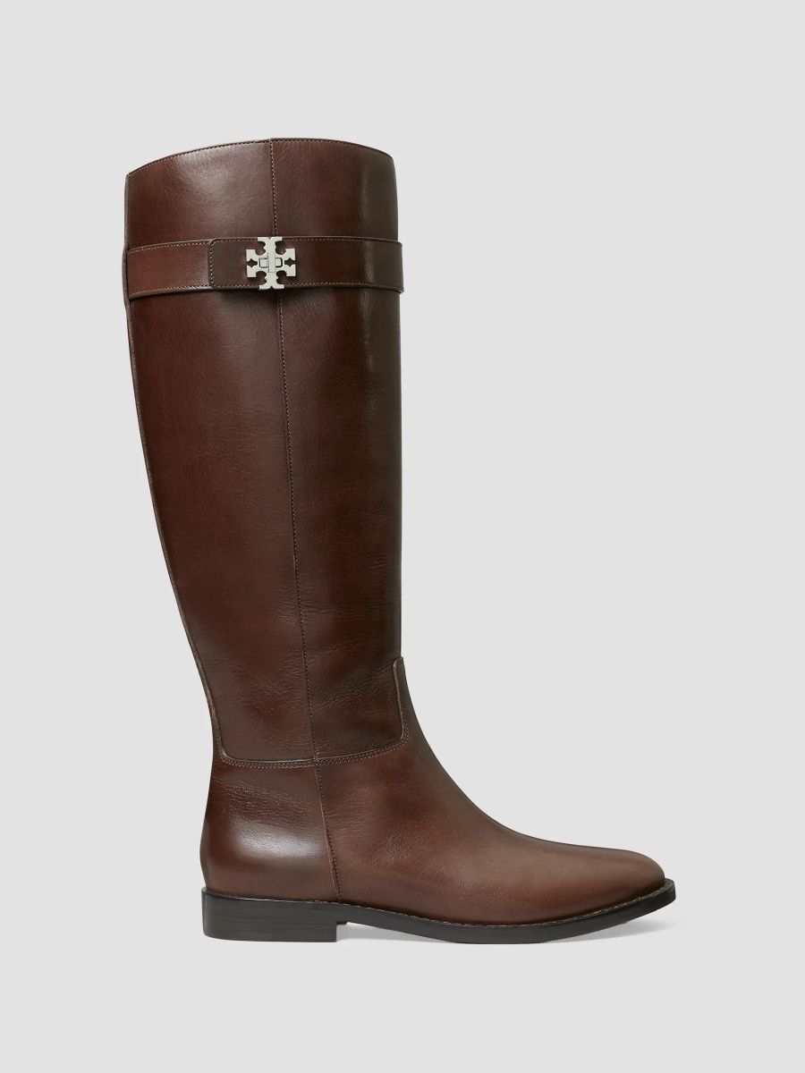 Tory Burch Women's Turnlock Leather Riding Boots - Tmoro - Size 10