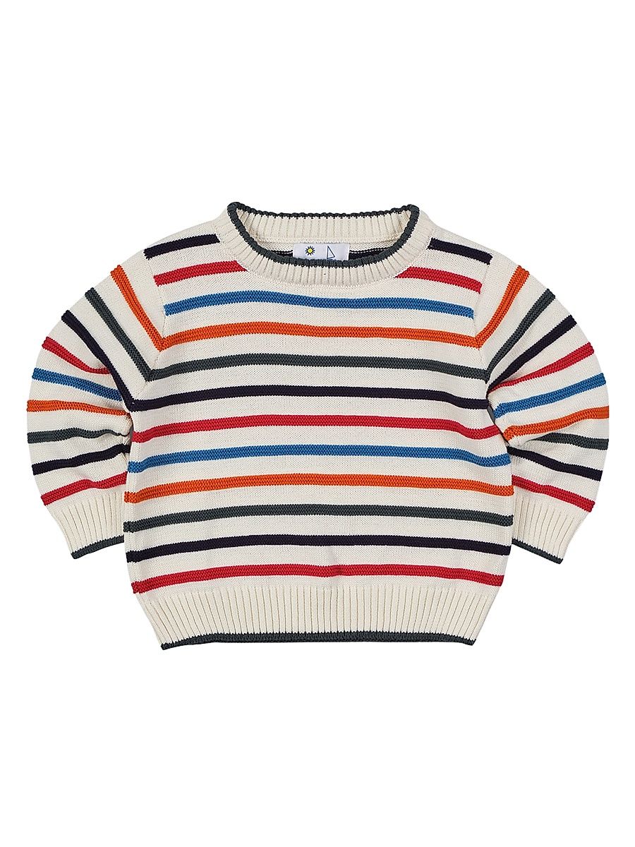 Baby's & Little Boy's Stripe Cotton Sweater - White - Size 3