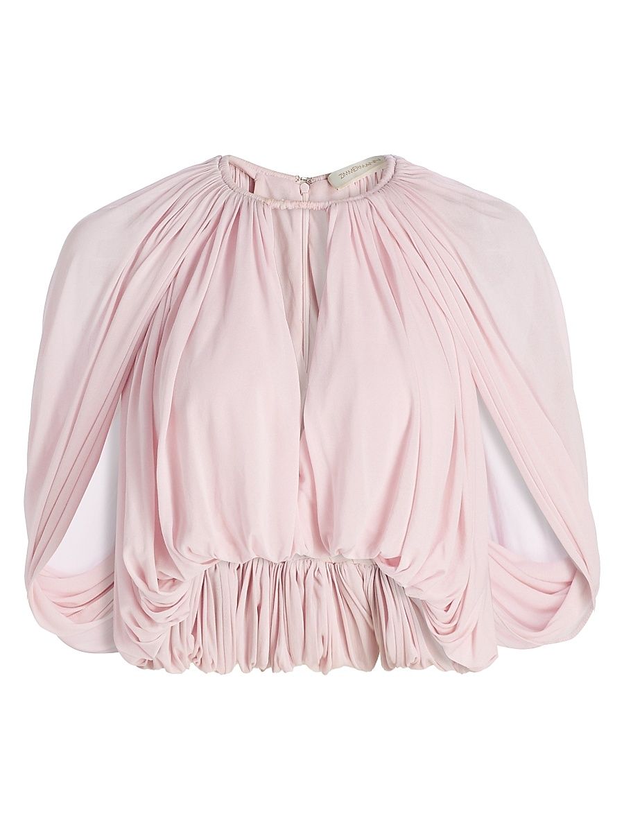 Women's Alchemy Caped Blouse - Light Pink - Size 8