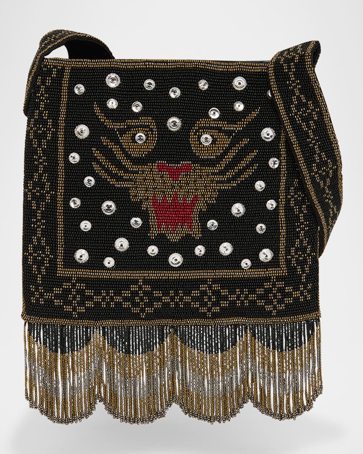 Nellcote Small Beaded Fringed Shoulder Bag