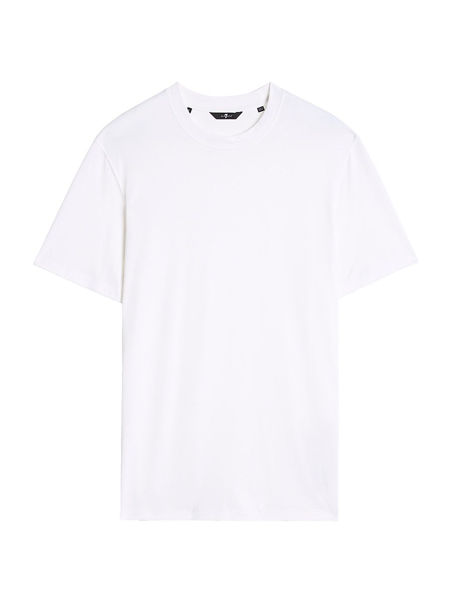 Men's Cotton-Blend T-Shirt - White - Size Large