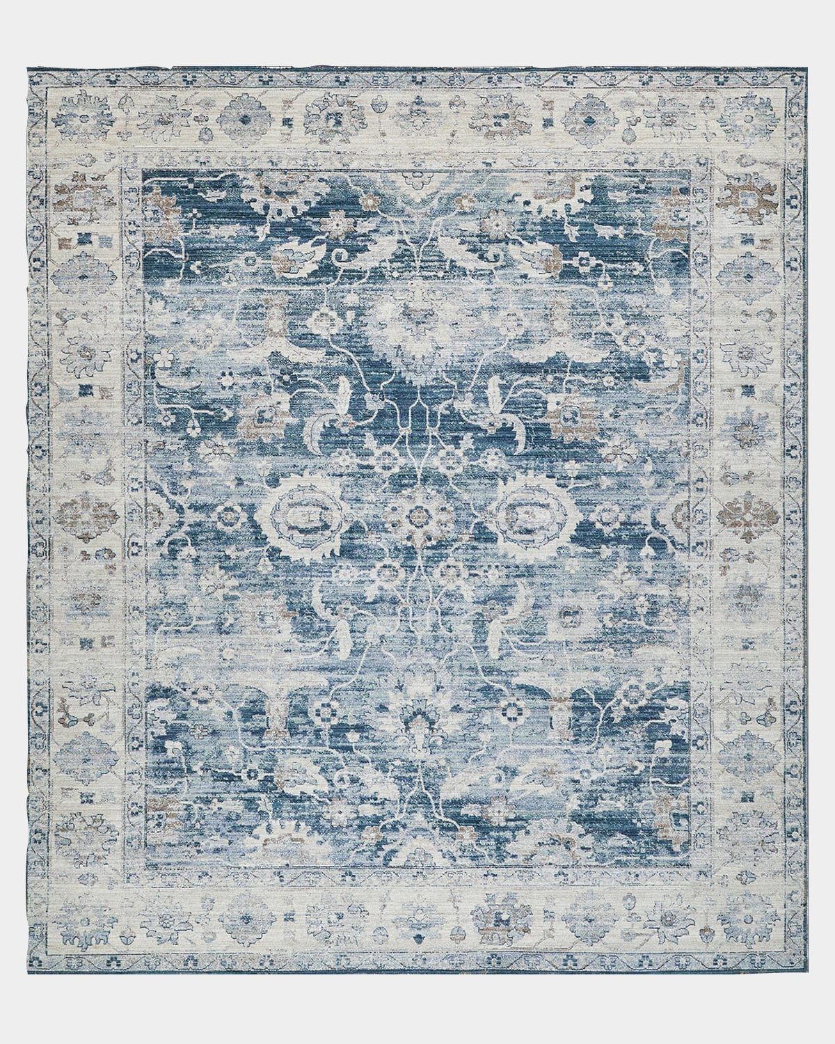 Vintage Looms Blue/Beige Polyester powerloom Area Rug