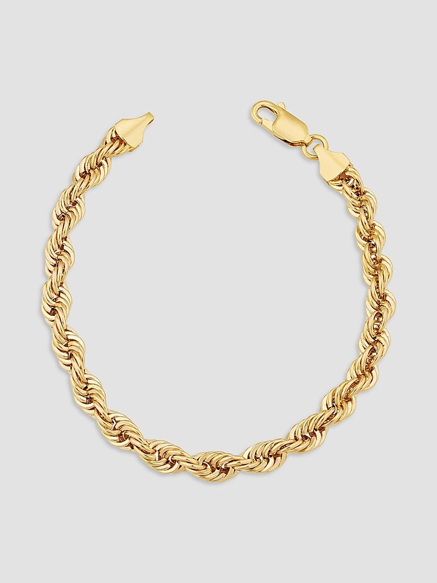 Women's 14K Yellow Gold Roman Rope Statement Bracelet - Gold - Size 7.5