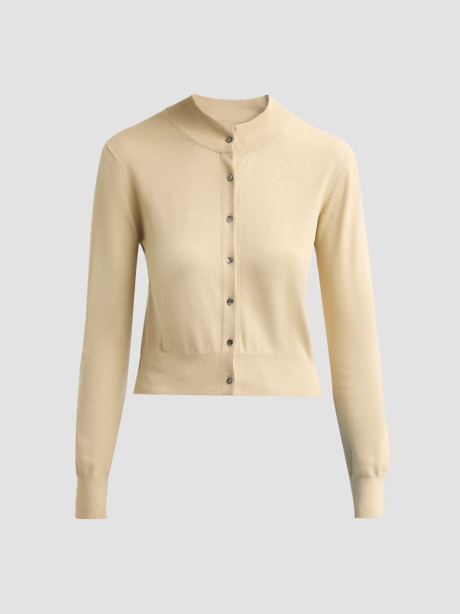 Brandon Maxwell Women's The Aubrey Cardigan - White Pepper - Size Large