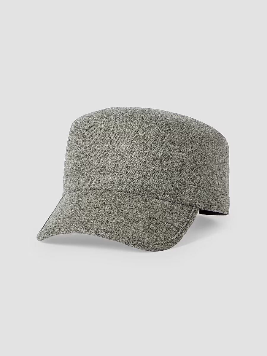 Men's Virgin Wool Flannel Field Cap - Military - Size XXL