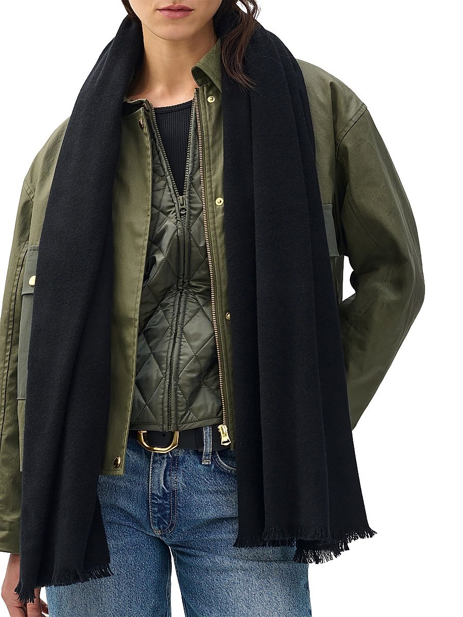 Women's Joni Wool Scarf - Black