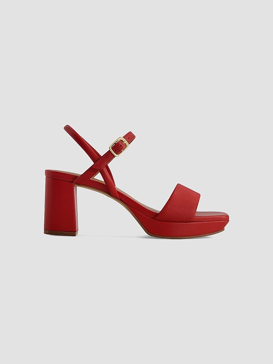 Bernardo Women's Canto Platform Heeled Sandals - Red - Size 8
