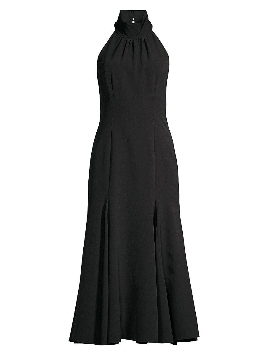 Women's Penelope High-Neck Midi-Dress - Black - Size 0
