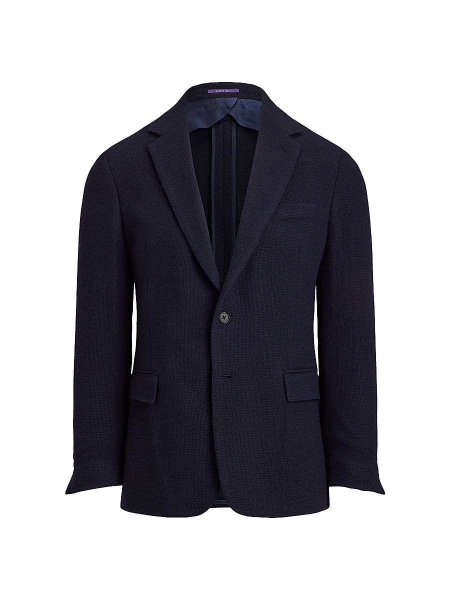 Men's Hadley Textured Open-Weave Jacket - Navy - Size 44
