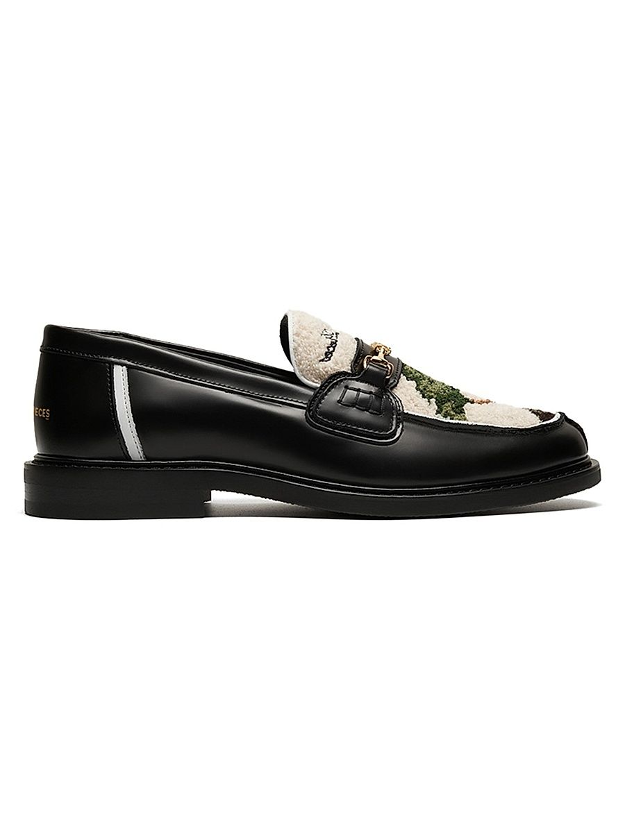 Men's Bonsai Leather Loafers - Black - Size 9