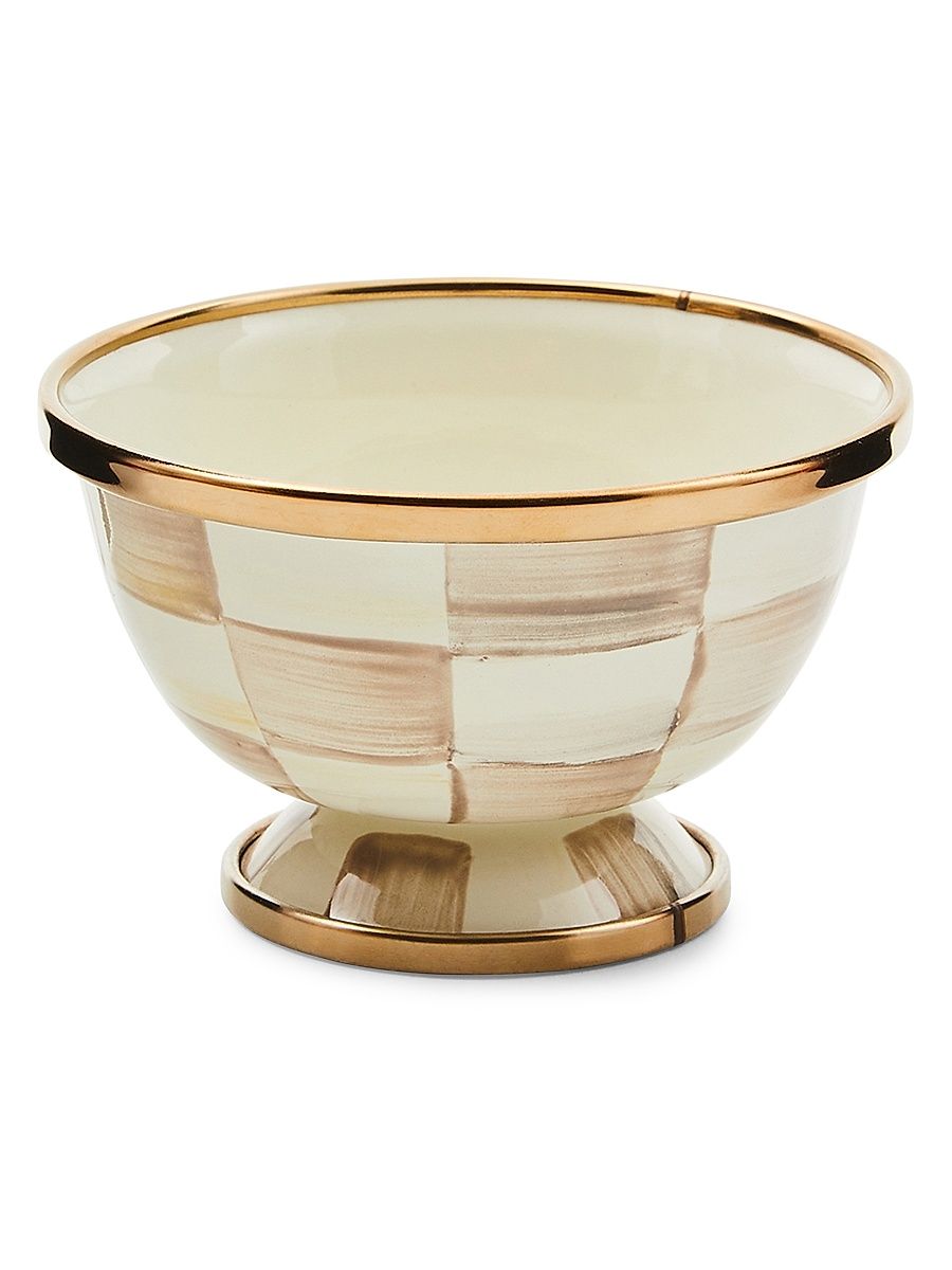 Mocha Check Little Sugar Bowl