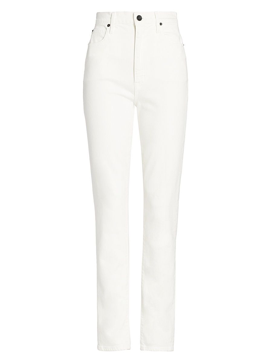 Women's Beatnik High-Rise Stretch Skinny Jeans - White - Size 28