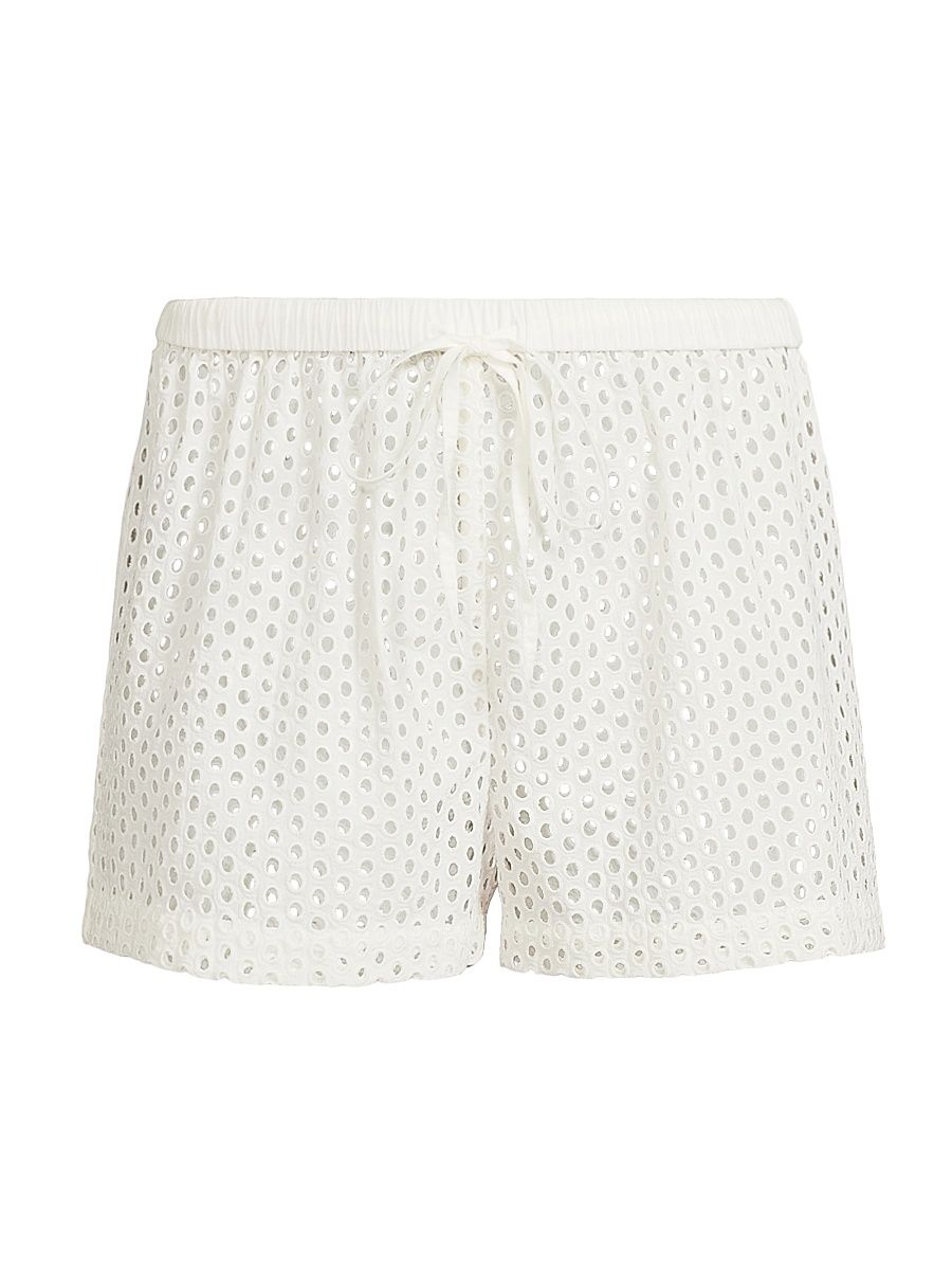Women's Nancy Eyelet Shorts - Brule - Size Large