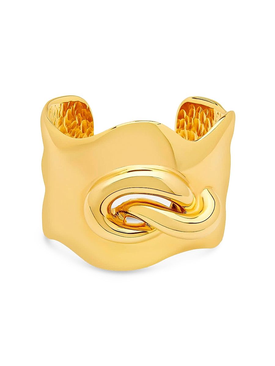 Women's 24K-Gold-Plated Brass Twisted Knot Cuff - Gold
