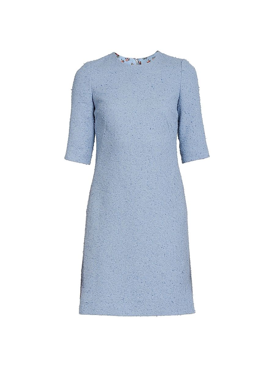 Women's Textured Cotton-Blend Minidress - Glicine Viola Chiari - Size 14