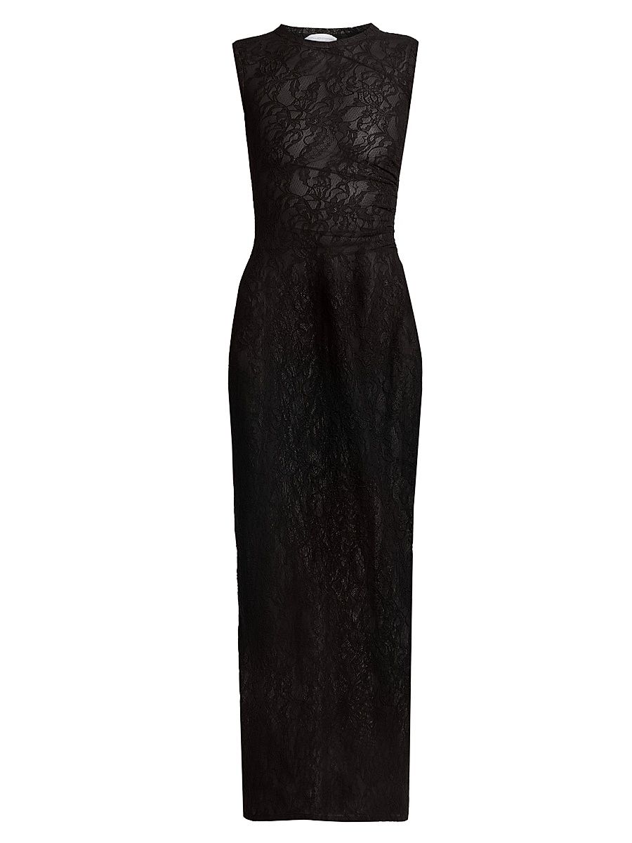 Women's Stretch Lace Column Dress - Black - Size XS