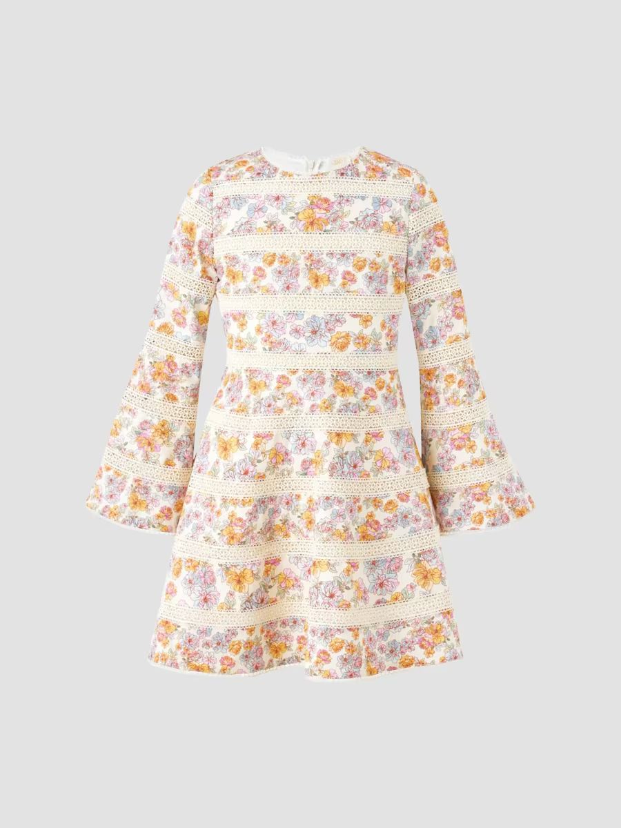 Girl's Little Girl's & Girl's Golden Hour Posie Cotton Mini Dress - Floral - Size 13