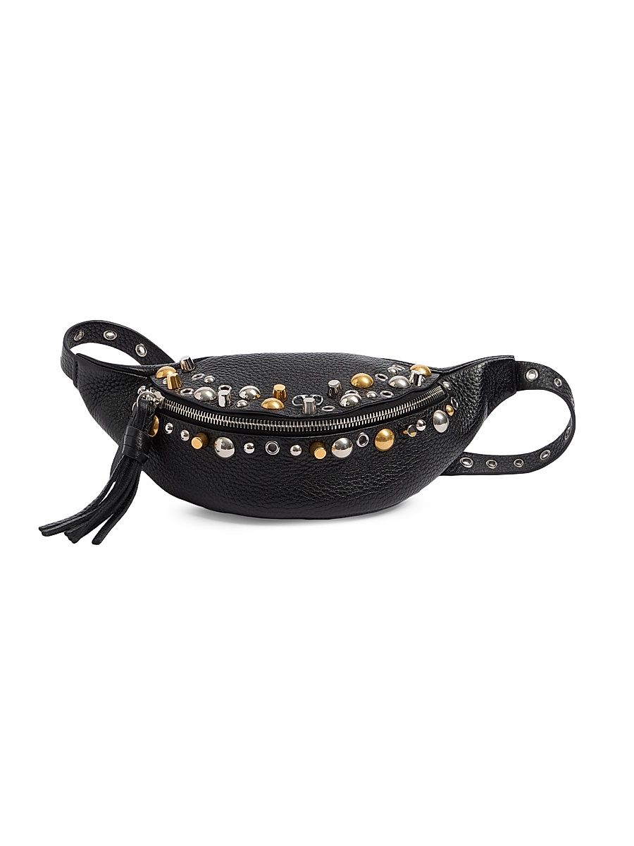 Men's Nellcôte Belt Bag in Grainy Calfskin - Black