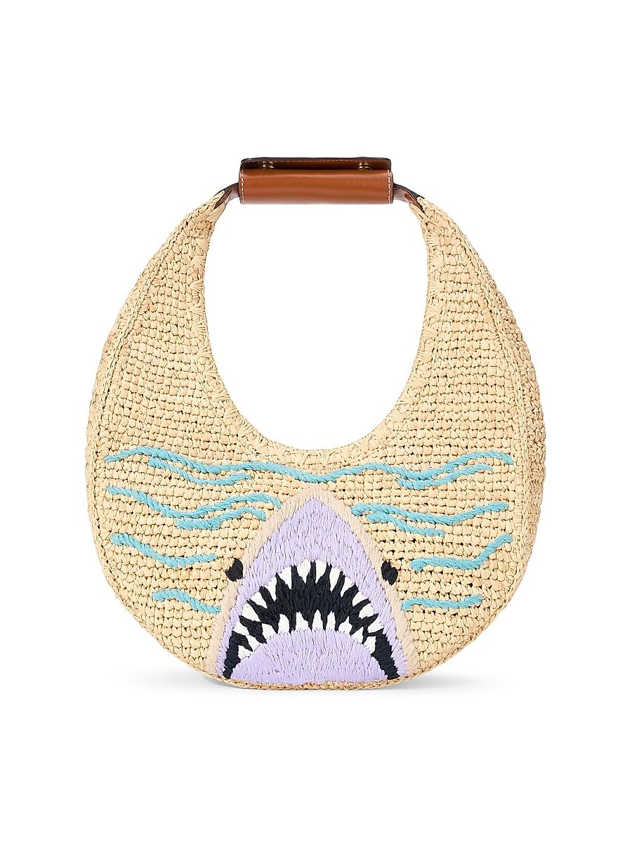 Women's Moon Raffia Tote Bag - Great White