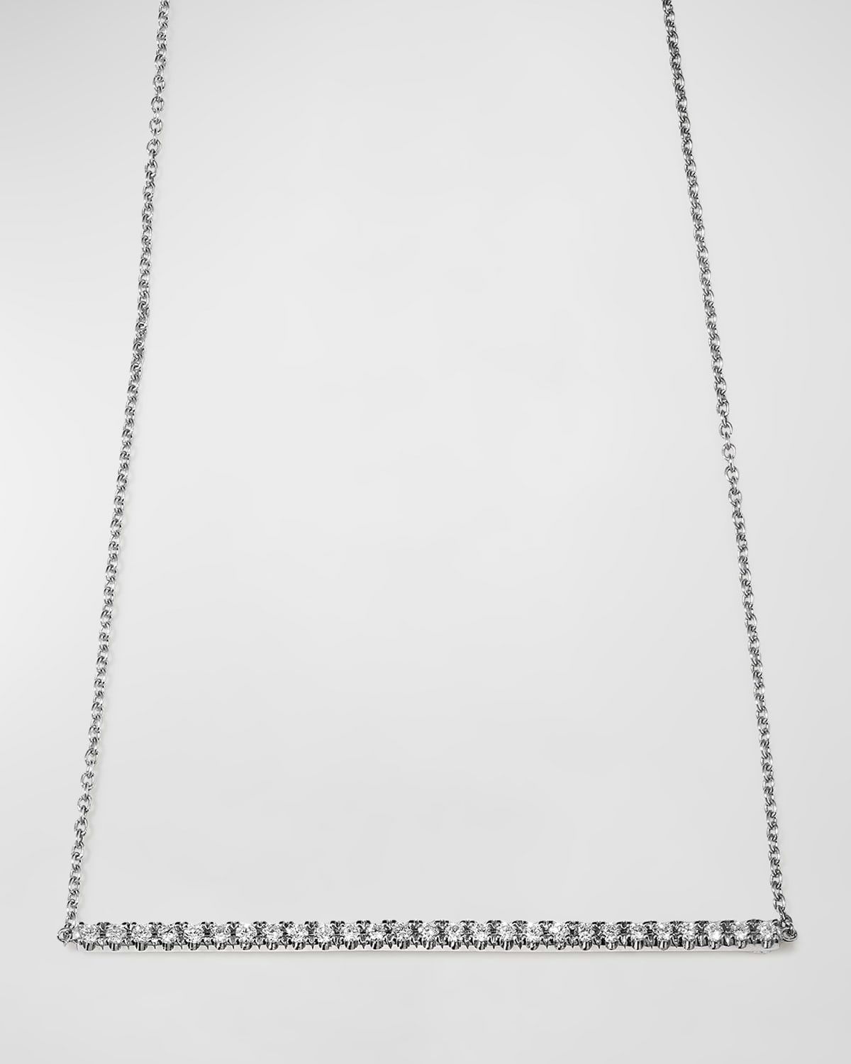 18k Gold Diamond Bar Necklace