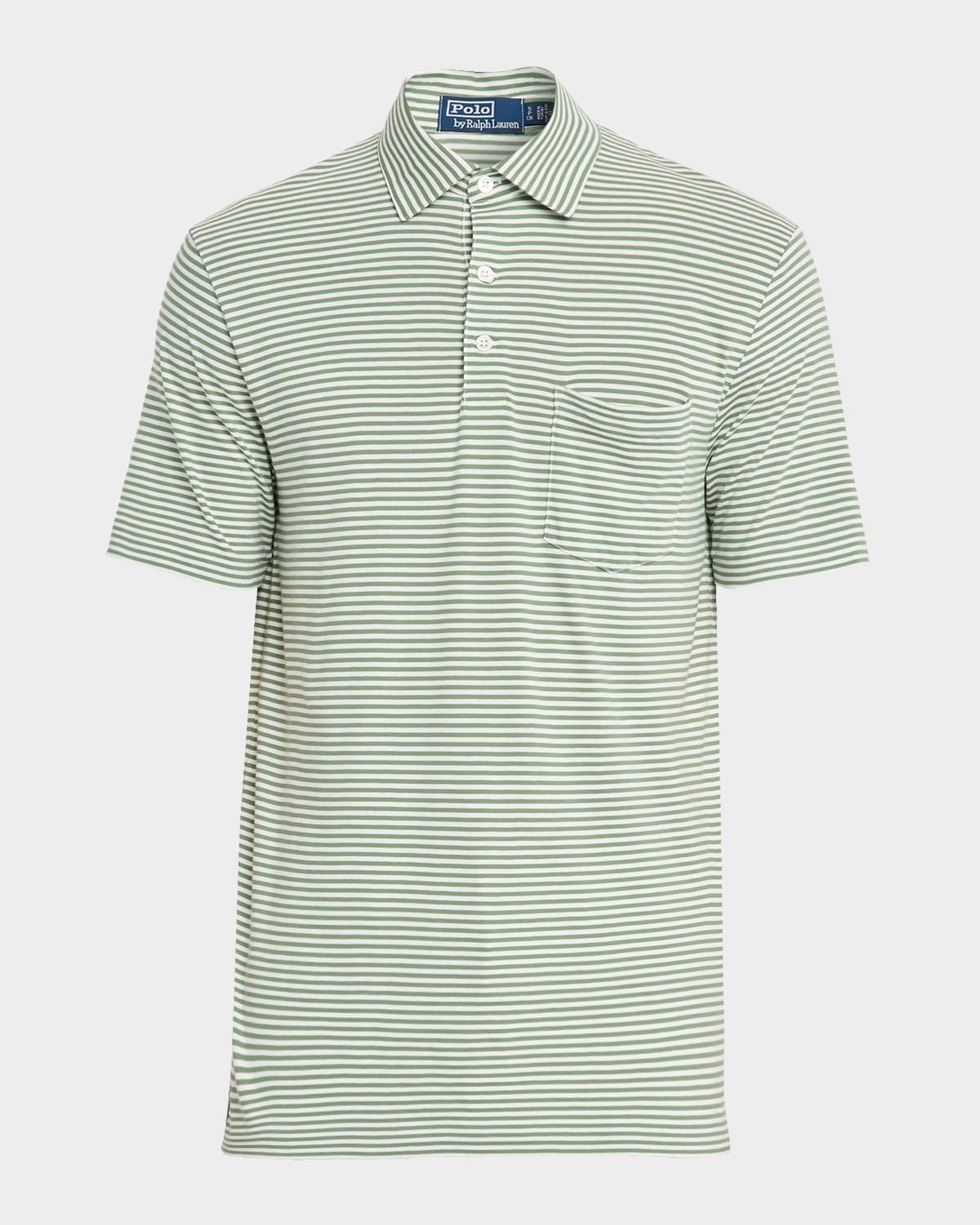 Men & apos;s Striped Lisle Polo Shirt
