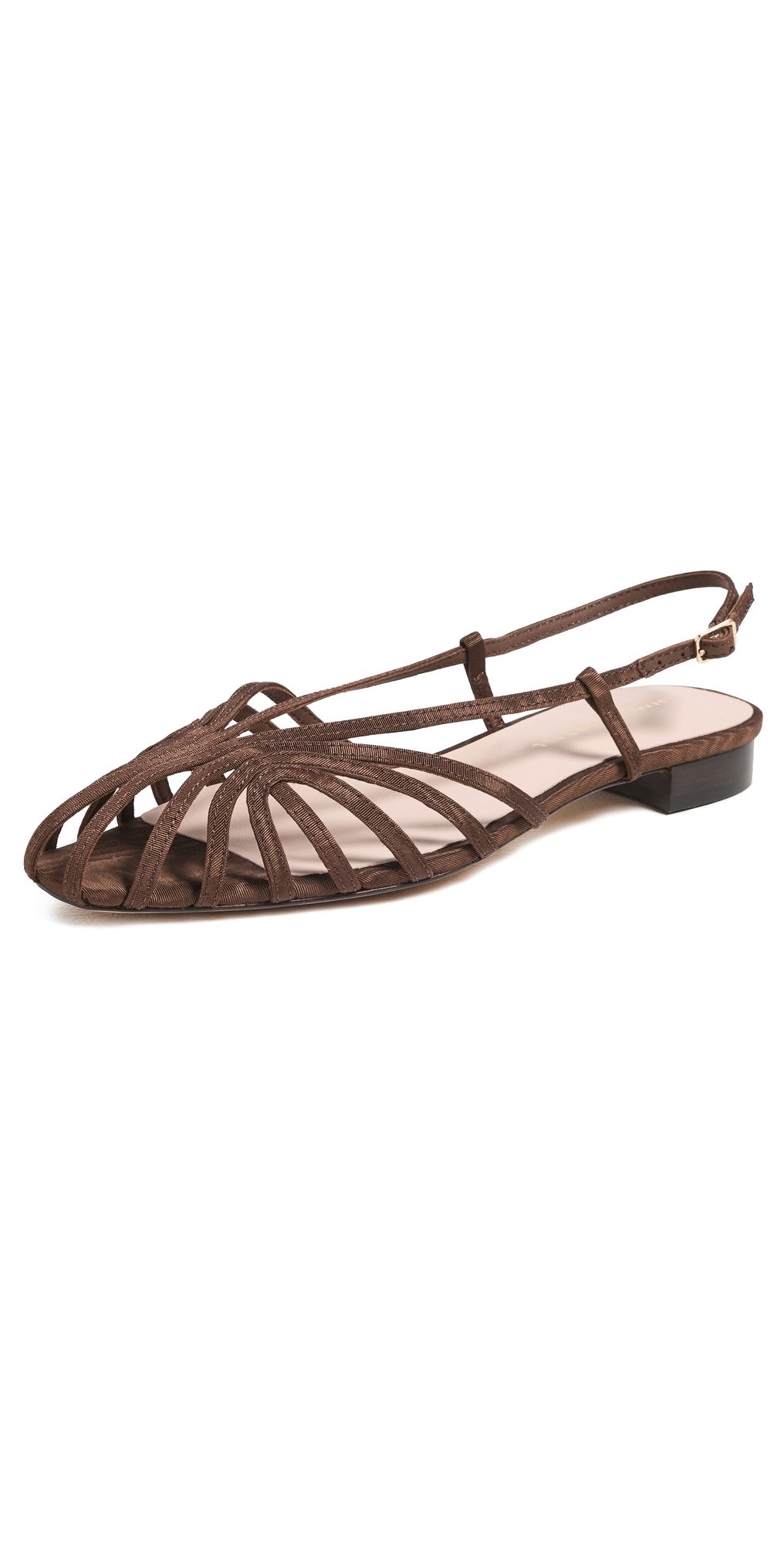 Loeffler Randall Devon Lattice Slingback Sandals Chocolate 6