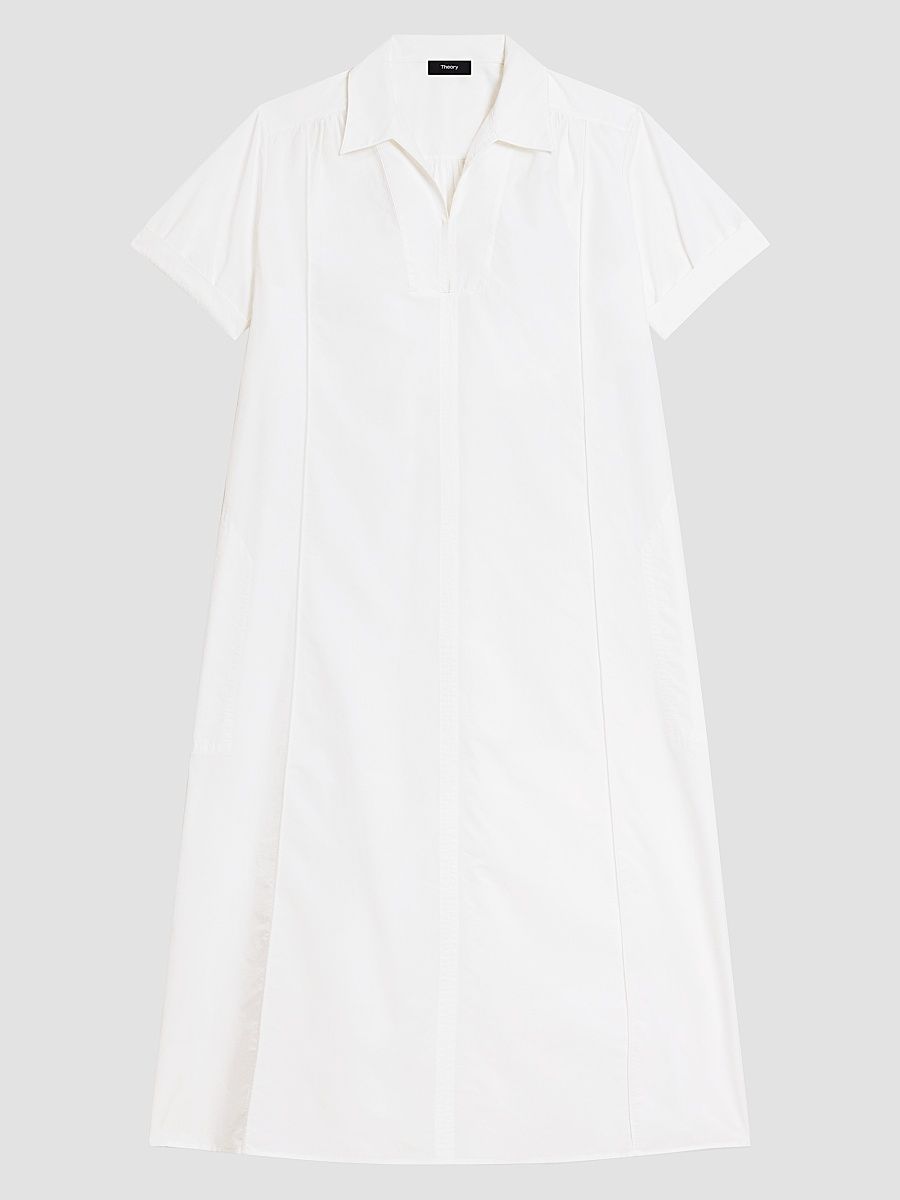 Women's Cotton-Blend Shift Maxi Dress - White - Size XS