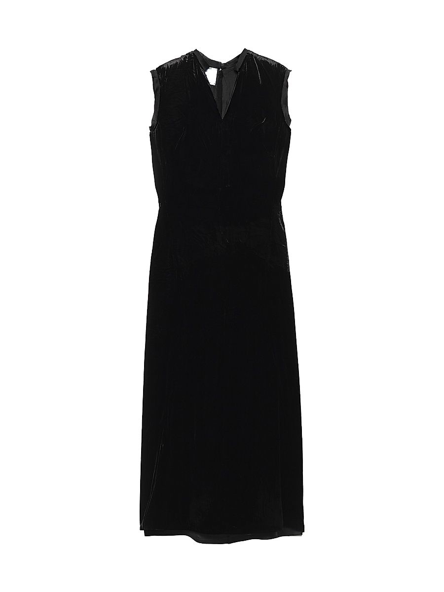 Women's Crushed Velvet Dress - Black - Size 12