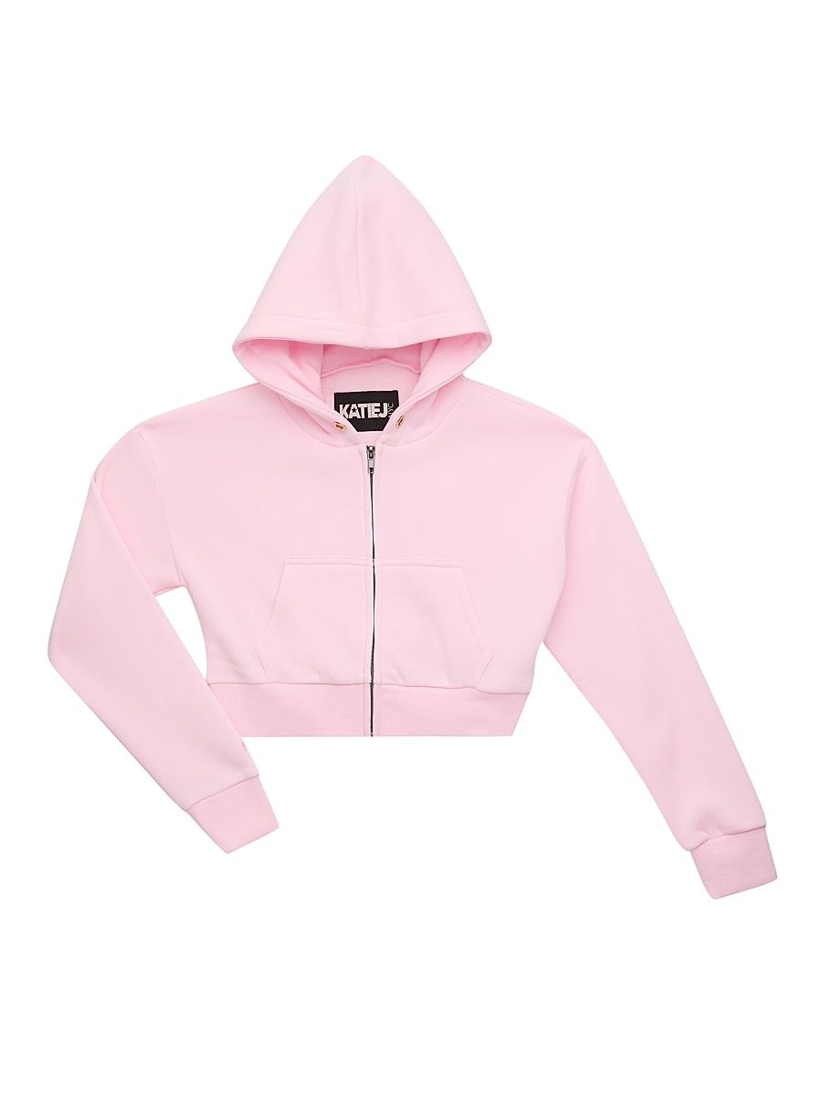 Girl's Dylan Cropped Hoodie - Balletpink - Size 7