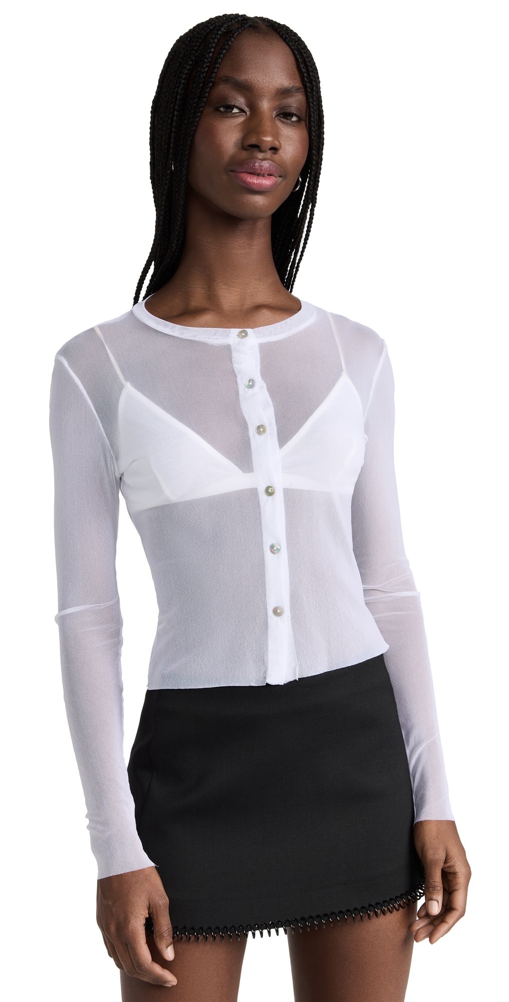 Only Hearts Tulle Cardigan White P/S