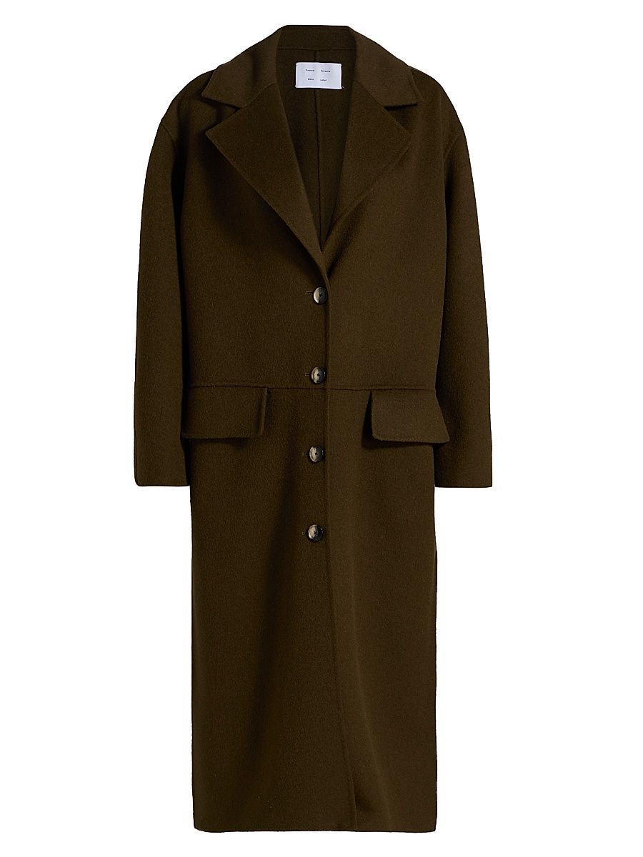 Women's Tammy Double-Face Wool Coat - Fatigue - Size Large