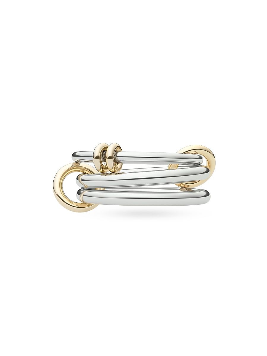 Women's Core Raneth Sterling Silver & 18K Yellow Gold Triple-Band Ring - Silver Gold - Size 8