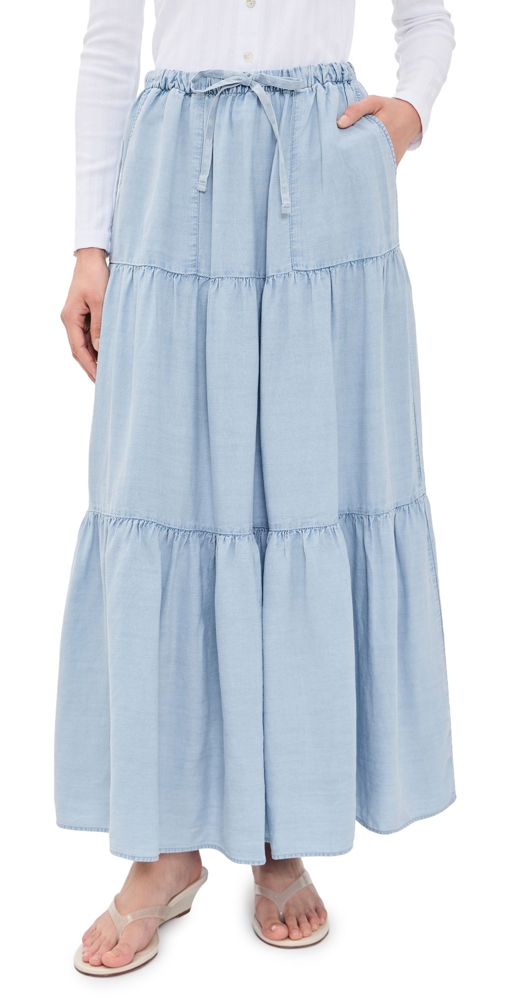 Splendid Melanie Indigo Skirt Bleached Indigo XL